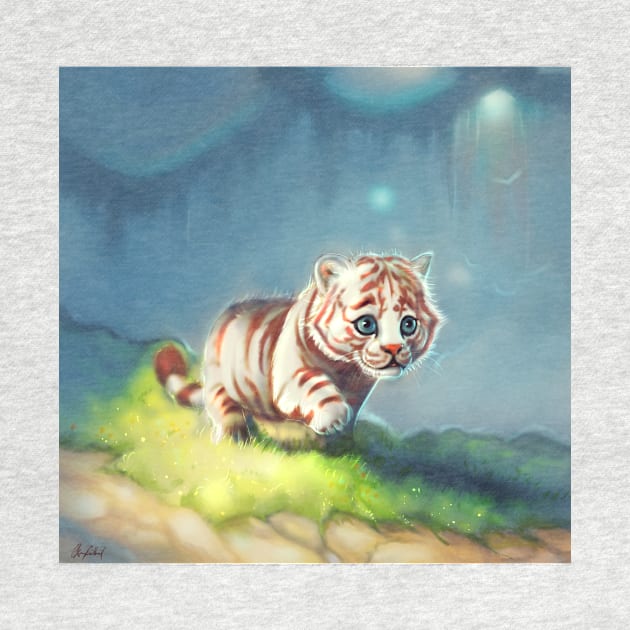 white tiger cub by Artofokan